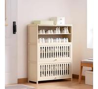 Breathable Bamboo Shoe Rack with Adjustable Shelves Large Shoe Cabinet for Entryway Hallway Wardrobe Foyer Bedroom White 106CM 41.7INCH