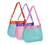 Breathable Beach Bag - Waterproof Bag with Net for Beach and Catcher with Buttons | Button Bag for Boys and Girls, Collect Shells, Toys, Daily Use, Travel, Camping
