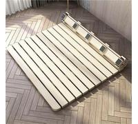 Breathable Bed Plate Solid Wood Futon Frame Folding(en:Wooden Roll-Up Slatted Bed, Breathable Tatami Floor Futon Mattress, Portable Sleep Bedding for Bedrooms, Dormitories, Guest Rooms (7