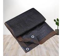 Breathable Black Sun Shade Sail 4x6m Windproof Anti Aging UV Protection for Pergola Outdoor Mesh Fabric Rectangular Design
