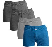 Breathable Boxers for Men Small to Big and Tall Cool Touch Boxer Underwear, Dark Grey, Grey, Blue-4pk, XXL Big