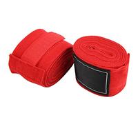 Breathable Boxing Bandage Hand Wraps Elastic Support for Muay Thai and Sanda Fighting 2.5m Long Elastic Cloth 2 Pieces Red Blue Black (Red)