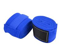 Breathable Boxing Bandage Hand Wraps Elastic Support for Muay Thai and Sanda Fighting 2.5m Long Elastic Cloth 2 Pieces Red Blue Black (Blue)