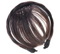 Breathable Braided Hairpiece With Air Fringe High-Temp Fiber Hairhoop For Teens Everyday Natural Styling Air Bangs Wigs Headband