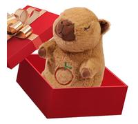 BREATHABLE CAPYBARA PLUSH - 4 Modes Plush Toy with Musical Lights, Ultra-Soft and Comfortable Interactive Soothing Pacifier | Great for Kids, Birthday, Car, Bedroom, Travel, Sofa, Living Room