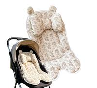 Breathable Car Seat, Stroller Pad, 28.35x14.57x3.94 Inch Cushion with Cotton Construction, Natural Breathable Fiber, Travel Supply with Padded Style, Home Nursery Travel for Road Trip