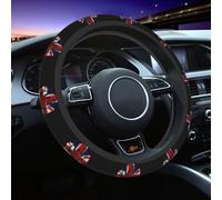 Breathable Cars Accessory Britain British Flag Rose Inner Ring Wheels Cover Cute Auto Steering Wheels Cover For Suv, Cars, Auto
