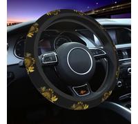 Breathable Cars Accessory Golden Latvia Latvians Flag Car Steering Wheel Covers Anti-Slip Car Steering Wheel Protector For Auto, Cars, Truck