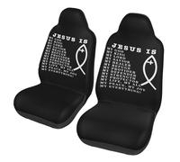 Breathable Cars Seats Protector Jesus Is My Everything My God My Lord White Cars Front Seat Covers Scratch Proof Car Accessories For Sedans, Truck, Suv, 52X138Cm