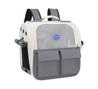 Breathable Cat Backpack - Portable Waist of the Pet Carrier, Lightweight Spacious Mesh Bag, Durable Secure Waist Belt, Padded Shoulder Straps, Pet Travel Backpack