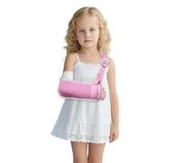Breathable Children’s Arm Sling - Support Stabiliser for Wrist/Elbow/Shoulder Injuries,Fits both left and right hands seamlessly (Pink, L)