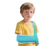 Breathable Children’s Arm Sling - Support Stabiliser for Wrist/Elbow/Shoulder Injuries,Fits both left and right hands seamlessly (Blue, L)