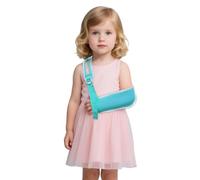 Breathable Children’s Arm Sling - Support Stabiliser for Wrist/Elbow/Shoulder Injuries,Fits both left and right hands seamlessly (Blue, M)