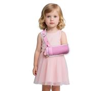 Breathable Children’s Arm Sling - Support Stabiliser for Wrist/Elbow/Shoulder Injuries,Fits both left and right hands seamlessly (Pink, S)