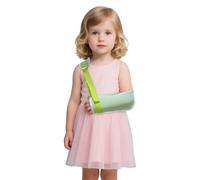 Breathable Children’s Arm Sling - Support Stabiliser for Wrist/Elbow/Shoulder Injuries,Fits both left and right hands seamlessly (Green, M)