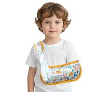Breathable Children’s Arm Sling - Support Stabiliser for Wrist/Elbow/Shoulder Injuries,Fits both left and right hands seamlessly (Cartoon - Orange, M)