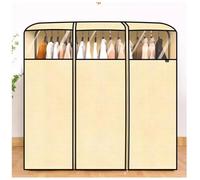 Breathable Clothes Rail Cover with Zip Garment Rack Cover, Dustproof Garment Bag Coat Hanger Protector for Clothing Storage Rack Dust Cover Clothes Dustproof Clothes Rail Cover Single pole,130cm