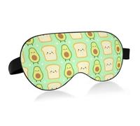 Breathable Cool Bird Eye Fabric Sleep Eye Mask One Size for All Head | Soft Cotton Filled Padding Cool Fabric Nap Mask Long Distance Travel Trip Cute Funny Anime kawaii-style Food