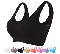 Breathable Cool Liftup Air Bra, 2025 New Large Size Air Bra Breathable and Comfortable Mesh Sports Bra for Women Plus Size Bras for Women No Underwire UK Black XXXXXL
