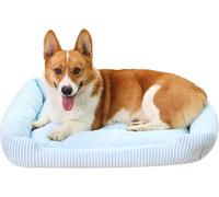 Breathable Cooling Pet Bed with Ice Silk Technology - Summer-Ready Dog & Cat Mat, Non-Slip Washable Design for Small to Large Pets, Medium Size, Blue