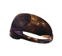 Breathable Cosmic Shining Planet Print Headband for Sports - Stylish Sweatbands, Perfect for Yoga, Running, Cycling, and More
