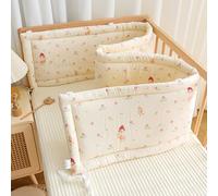 Breathable Cot Bumper and Toddler Bed Guard Set - Soft Padded Side Protectors for Baby Cot Bed, Headboard Guard Design for Toddlers Kids Padded Side Protectors Protect Baby Boys Girls,N07,150×30cm