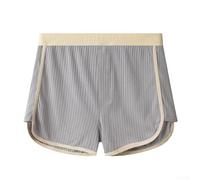 Breathable Cotton Mens Low Rise Ribbed Boxer Briefs Underwear Trunks Shorts Designed for Comfortable All Day Wear (XL Grey)