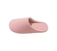 Breathable Cotton Slippers for Men and Women, Memory Foam Insole, Washable House Sleepers, Non-Slip Rubber Soles, Guest Slippers for Household Guests, pink, 4 UK