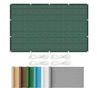 Breathable Dark Green Balcony Canopy 2.4x5m 98% UV Protection for Terrace & Roof Outdoor Sunshade Awning Perfect for Garden & Patio Use.