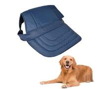 Breathable Dog Baseball Cap, Adjustable Summer Pet Visor Hats, Dog Sun Hat with Ear Holes, Stylish Summer Travel Hat for Pets, Dog Sun Hat for Everyday Life and Outdoor Activities (Navy Blue, XL)