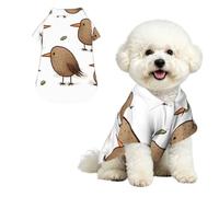 Breathable Dog Hawaiian Shirt Kiwi Birds Cute Cool Dog Summer Clothes Soft Comfortable Puppy Clothes for Small to Medium Dog Party Costume