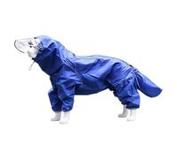 Breathable Dog Rain Jackets, Full-Body Coverage Dog Raincoat with Widened waterproof zipper, soft Water Resistant Raincoats with Reflective strips Suitable for a night walk(Boy dog,6XL)