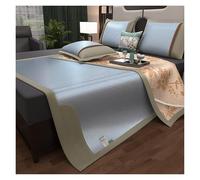 Breathable Dual-Sided Summer Sleeping Mat With Pillowcase,with Herbal Aroma Soft Foldable Cooling Design For Bedroom, Living Room And Floor(Blue,120 * 200cm)