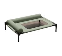Breathable Elevated Dog Bed for Summer - Pet Cot with Washable Mesh, Anti-Slip Feet - Portable Outdoor & Indoor Raised Dog Bed for Small Medium Dogs - Moisture (Green,M-66 * 45 * 17cm)