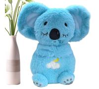 Breathable Embossed Koala Bear Soothing Koala Bear for Babies Stuffed Animal | Portable Plush Sound Machine Adjustable in Four Modes with Musical Lights, Breathing Motion