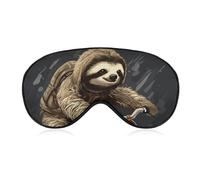 Breathable Eye Mask Cycling Sloth Printed Soft Sleep Eye Masks with Adjustable Strap Eye Cover Eye Patches Light Blocking Eyemask for Office Nap Travel