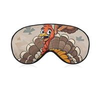 Breathable Eye Mask Don't Scratch The Turkey Printed Soft Sleep Eye Masks with Adjustable Strap Eye Cover Eye Patches Light Blocking Eyemask for Office Nap Travel
