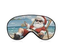 Breathable Eye Mask Short Term Seaside Printed Soft Sleep Eye Masks with Adjustable Strap Eye Cover Eye Patches Light Blocking Eyemask for Office Nap Travel