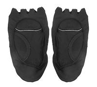 Breathable Five Finger Insoles ,Silicon Toe Socks, Anti-slip Toeless Sock, Invisible Cotton Liner Cushions, Gel Ultra Low Cut Thin Stockings, Peep Toe Hidden Pads, for Yoga Pilate Ballet (Black)