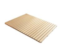 Breathable Folding Bed Frame with Roll-Up Slatted Design, Waist Support Tatami Futon Frame for Minimalist Guest Room Comfort