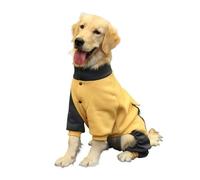 Breathable four-legged pet hoodie for medium and large dogs, dependable and easy to clean, suitable for home and outdoor wear.(Yellow,4XL)