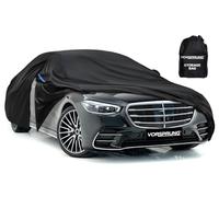 Breathable Full Cover for Cars for Audi A3 8V convertible 2015-2019, Mirror Pocket Reflective Strips Film Waterproof Full Car Cover Elastic Band,Black-XL