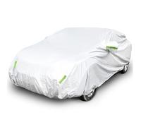 Breathable Full Cover for Cars for Audi A3 Sportback 8V 2012-2020, Mirror Pocket Reflective Strips Film Waterproof Full Car Cover Elastic Band,White-XL