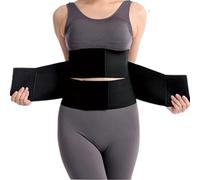 Breathable High Elasticity Women's Ab Belt, Triple Wrap Tummy Control Body Shaper, Waist Cincher for Gym & Daily Wear, (Black,s)