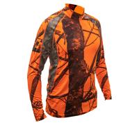 Breathable Hunting T-shirt Long Sleeve Camouflage 500 - Neon
