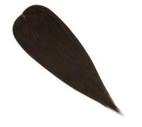 Breathable Invisible Real Human Hairs Toppers, 3x5inch Mono Base Middle Part Clip in Topper Hairr Pieces for Women(Darkest Brown,14 inch)