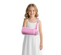 Breathable Kids Arm Sling - Support Stabiliser for Wrist/Elbow/Shoulder Injuries,Fits both left and right hands seamlessly (Pink, L)
