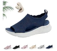Breathable Knit Platform Sandals for Women - Lightweight & Comfortable
