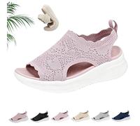 Breathable Knit Platform Sandals for Women - Lightweight & Comfortable