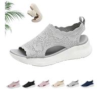 Breathable Knit Platform Sandals for Women - Lightweight & Comfortable